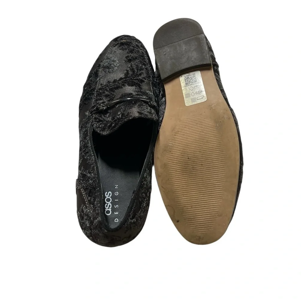 ASOS Textured Black Loafers for Men